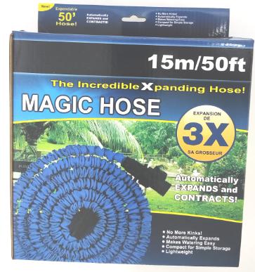 Bulk of 15,000 Expandable 50FT Garden Hoses, Green and Blue, with 7-Function Nozzle