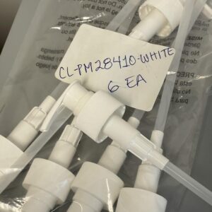 Bulk Lot of 697,615 White Pumps for 28-410 Bottles.
