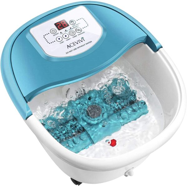 Bulk Lot of 500 - ACEVIVI ACEVIVI Foot Spa Bath Massager with Heat and Bubble Jets Electric Shiastu Massage Rollers Motorized Maize Massage Rollers Pedicure Stone Mani/Pedi Soak Tub Home Bucket Heating... |