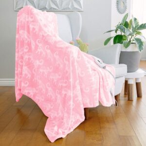 Bulk Lot of 3,000 - AVAFORT Velvet Blanket, Plush Home Fleece Throw Blanket for Couch Sofa Bed, Warm Elegant Fuzzy Blanket for Kid Baby Adults or Pet, Lightweight Microfiber Blankets (Pink-Elephant w... |