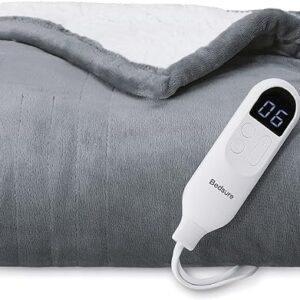 Bulk Lot of 2,000 units - Bedsure Heated Blanket Electric Blanket - Soft Flannel Electric Throw, Heating Blanket with 4 Time Settings, 6 Heat Settings, and 3 hrs Timer Auto Shut Off (50x60 inches, Grey) |