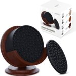 Bulk Lot of 880 units/sets of - Esatto Esatto Bar Products Smooth Wooden Coaster Sets with Holders on Pedestal (Mahogany), Holds Any Coasters of 4.25 Inches in Diameter, 8 Rubber Coasters for Drinks Plus 4 Pourers... |